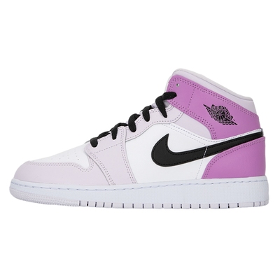 Nike耐克AJ白紫色高帮板鞋女鞋Air Jordan 1复古中帮篮球鞋DQ8423