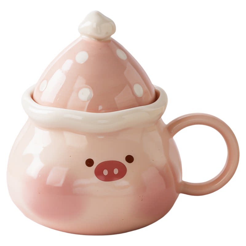【新品】波点萌猪马克杯