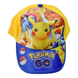 精灵宝可梦皮卡丘卡通儿童夏季透气棒球帽遮太阳帽男宝宝鸭舌帽子