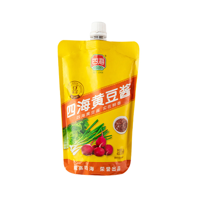 u先四海黄豆酱400g蒸蘸拌炒非转基因大豆调味真材实料控温酱香