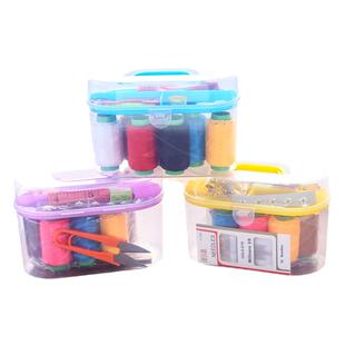 高档针线盒套装家用便携手缝衣服小针线包阵线收纳整理箱包邮大号