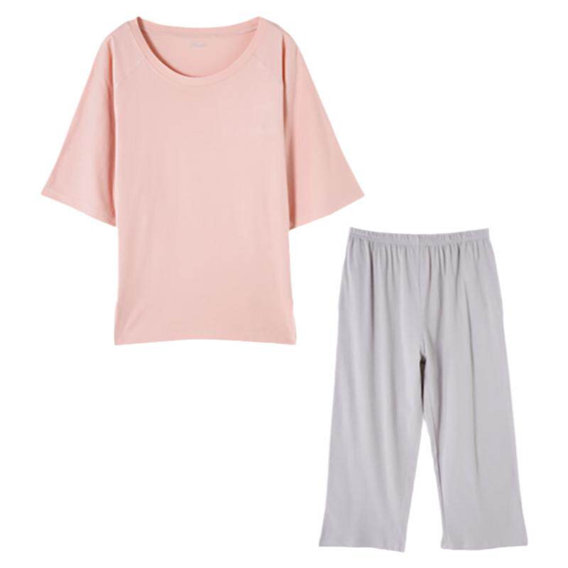顶呱呱七分裤纯色睡衣女士家居服
