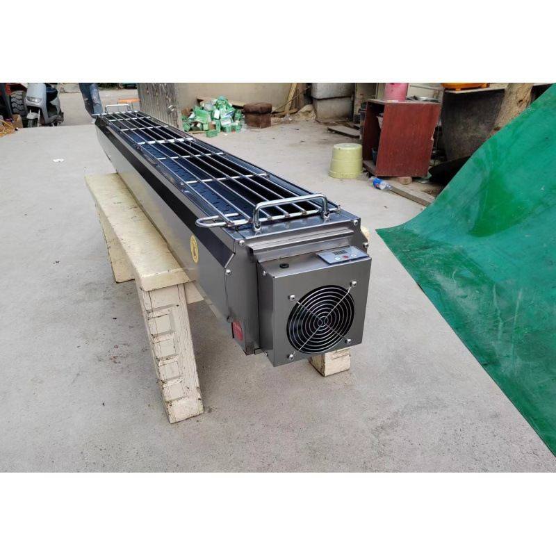 包钢隔热木炭烧烤炉商用摆摊夜市户外专用烤串加厚带风机烧烤架