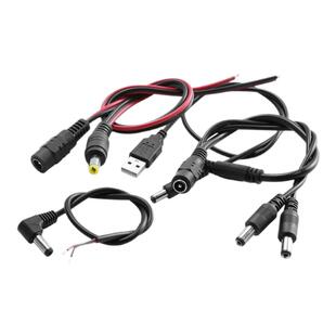 DC5.5*2.1  3.5*1.35公头母头连接线 公转母 USB转公头监控电源线