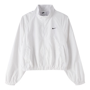 茵特|NIKE耐克官方女装2026夏季新款白色短款夹克外套防晒衣