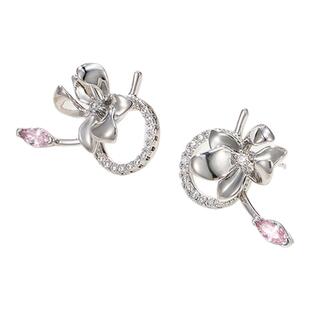 旭平【潘生福利】彩宝蝴蝶耳钉小众设计高级感气质时尚ins风耳饰