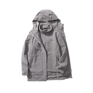 JackWolfskin德国狼爪新款DAKAR女士风衣款休闲抓绒三合一A62261