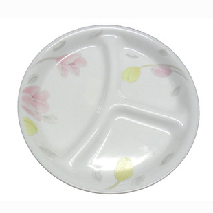 美国进口康宁餐具郁金香6810寸深浅分割鱼饭沙拉水果盘酱油菜汤碟