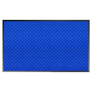蓝色入户门新款地垫门口入门地毯门外家用网格防滑脚垫深蓝色门垫