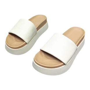 真皮拖鞋女夏外穿2025年新款一字休闲厚底松糕百搭沙滩凉拖ins潮