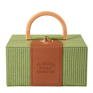 新年礼物盒生日礼盒伴手礼盒皮质三八妇女节礼品包装盒空盒子大号