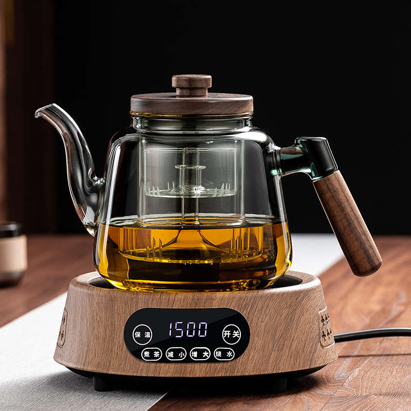 2024新款玻璃煮茶壶蒸煮一体煮茶器电陶炉加厚大容量耐高温烧水壶