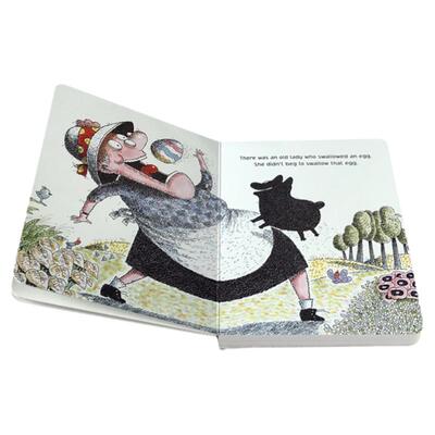 有个老婆婆吞了一只小鸡 There Was an Old Lady Who Swallowed a Chick 英文原版纸板书 全英文版Lucille Colandro进口原版英语书