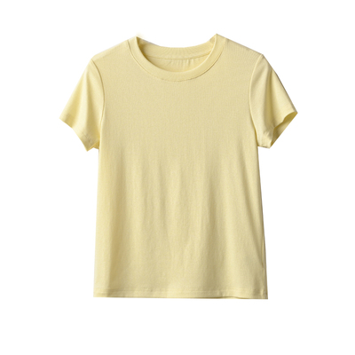 亚麻天丝女士短袖T恤衫薄款上衣