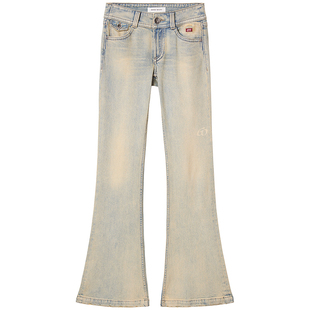 【杨幂同款】Miss Sixty2026春季新款牛仔裤女做旧通勤显瘦喇叭裤