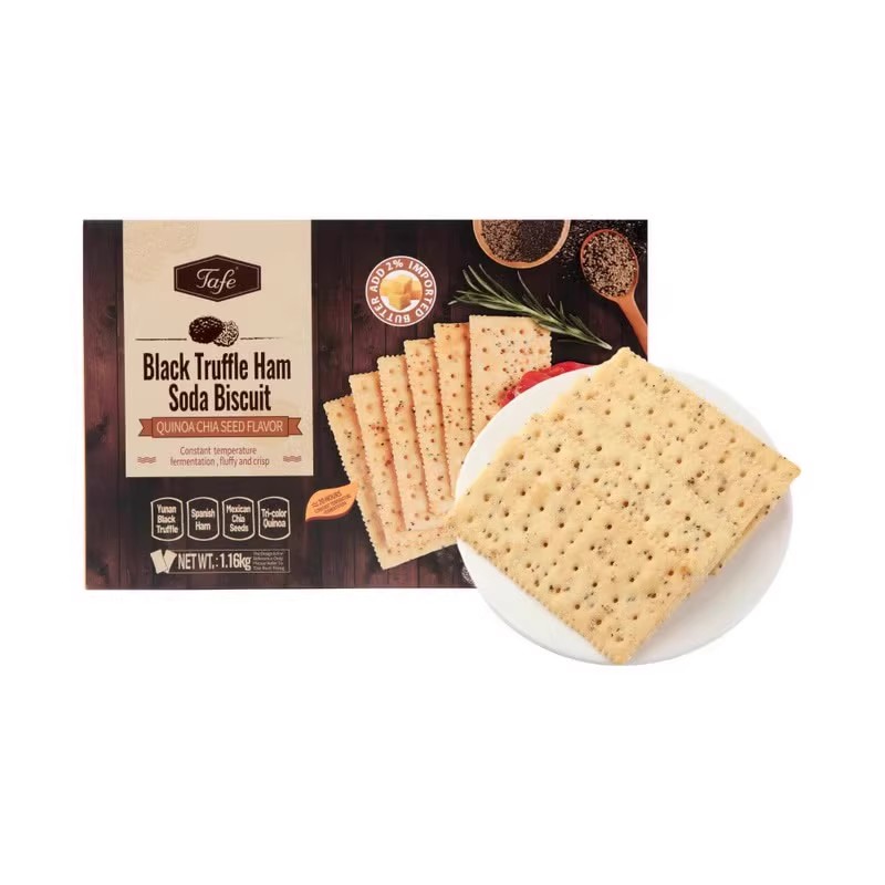 正品会员代购藜麦奇亚籽风味TAFE山姆黑松露火腿苏打饼干1.16kg