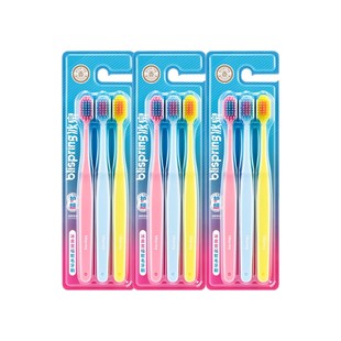【交个朋友】冰泉牙刷软毛护龈宽头大头成人多支家庭装