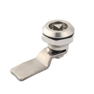 MS705三角锁不锈钢304方形锁芯圆柱柜锁工业设备内六角圆形转舌锁