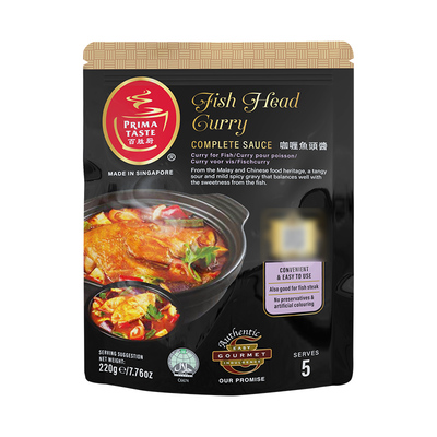 新加坡进口Primataste百胜厨叻沙酱咖喱鱼头酱马来西亚卤面烹饪酱
