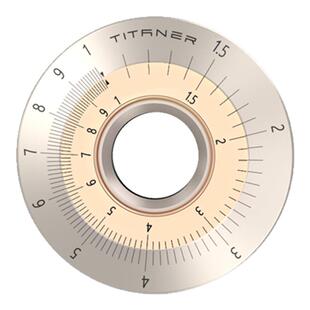 TITANER北斗作钛合金复古圆形对数计算尺数学教具加减乘除圆环尺