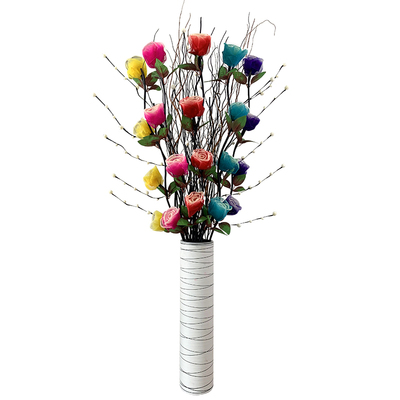 叶脉干花仿真花居家落地假花新房装饰