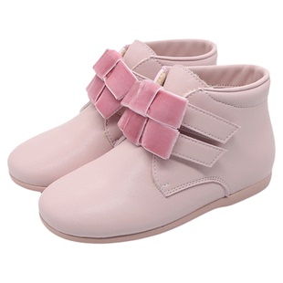 Little winkaa童鞋2025冬季新款绒带魔术贴儿童短靴加绒保暖童靴