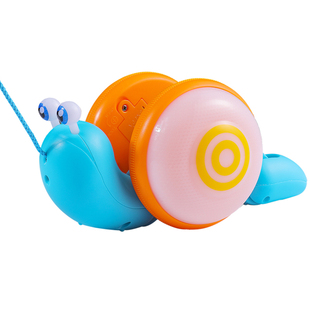 网红发光牵绳蜗牛纤绳爬行电动会动的跑一婴儿1一4岁2抖音3小玩具