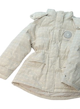 金羽杰复古学院面包感短裤羽绒服