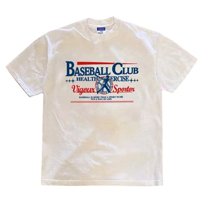 明星同款户外运动棒球短袖T恤小众潮牌纯棉重磅小领口长袖打底衫