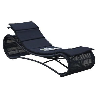 户外家具 藤编躺床午休阳台休闲藤床沙滩床仿藤躺床躺椅露天花园