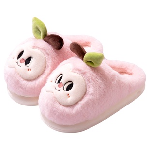 可爱卡通棉拖鞋女款2025冬季家居防滑保暖拖鞋可外穿加绒毛毛棉鞋