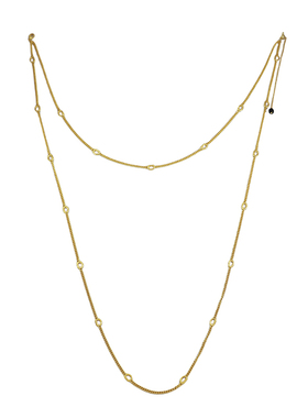 rosemate双层转运珠锁骨链女