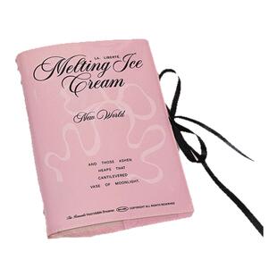 BlankLabel粉色A5珠光皮质pu书皮韩系ins活页手帐卡册芭蕾笔记本