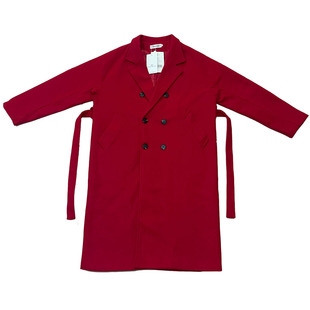 安哥拉红色毛呢外套女秋冬大码胖MM200斤宽松加厚新年本命呢大衣