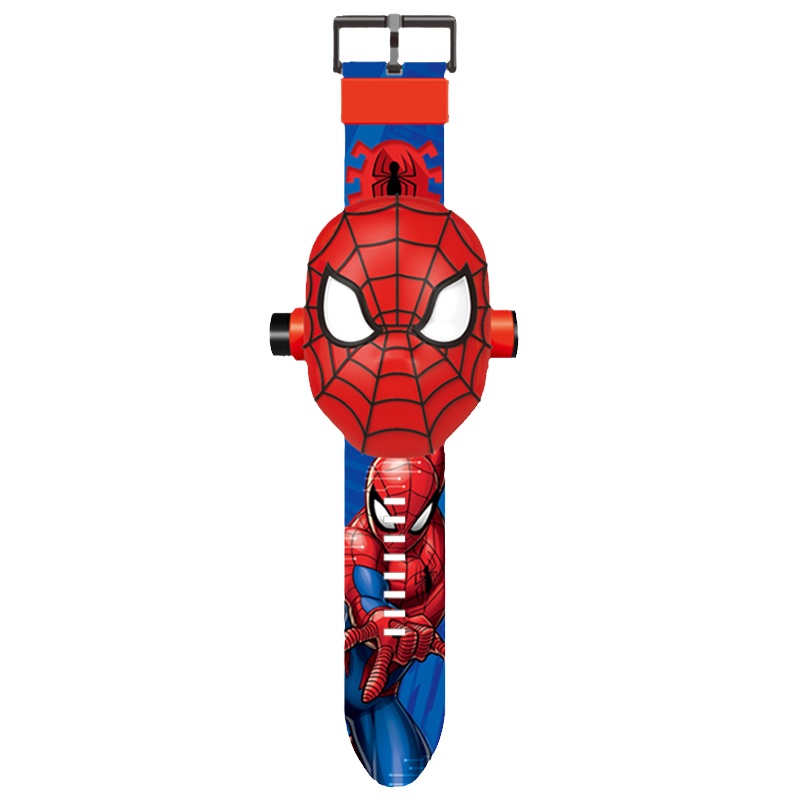 复仇者蜘蛛侠玩具投影手表电子儿童卡通男童礼物小学生时间幼儿园