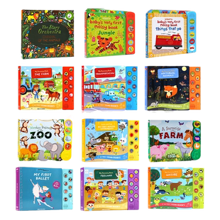 Usborne原版绘本交通工具有声书英文正品英语原版触摸发声书儿童情商培养声音辨别低幼早教亲子互动游戏书0-3岁儿童启蒙发声书