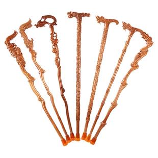 桃木龙头拐杖实木拐棍老年人防滑手杖助步行器送父母长辈生日礼物