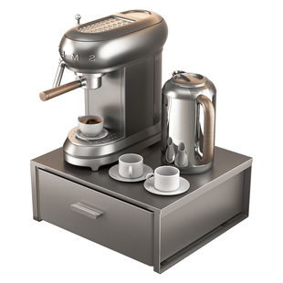 台面咖啡机置物架抽拉抽屉收纳盒茶包茶水吧台储物架水杯具收纳架