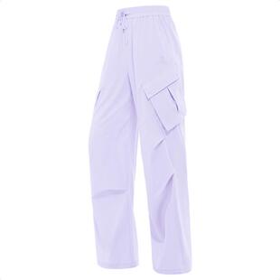 骆驼工装裤女春夏防晒透气户外登山运动裤多巴胺宽松徒步冲锋长裤