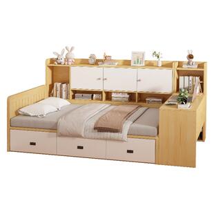 榻榻米床实木床1米8双人床家用小户型1米5书桌一体床多功能储物床