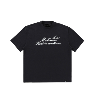 Makemore高级阴影字幕纯棉短袖男