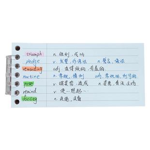 ins风彩色便签小本子便携随身小号A5可拆卸笔记本b5加厚活页纸夹替芯单词本学生用英语记忆错题线圈网格本