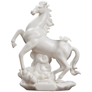 福寿安康｜陶瓷马摆件客厅办公室装饰品马年新年生日乔迁开业礼物