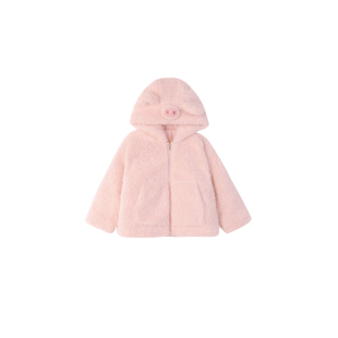 【小猪鼻子与耳朵】小O宝女童2026冬季新款宝宝毛绒外套连帽保暖