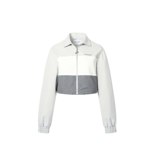 JAC FLEURANT2026春夏新款拼色休闲三件套女灰色短外套背心短裙