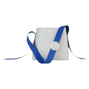 「孤品捡漏」alloy头层牛皮彩带纯色小众百搭运动男女包全新特价