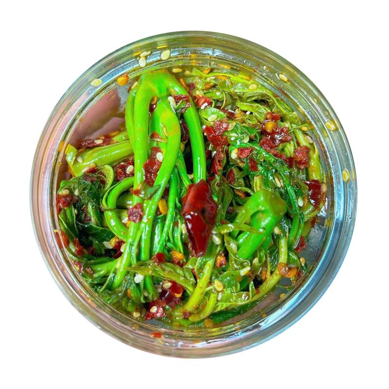鲜嫩头茬凉拌香椿芽整棵梅小菜香椿酱香辣春芽下饭菜腌制咸菜恩施
