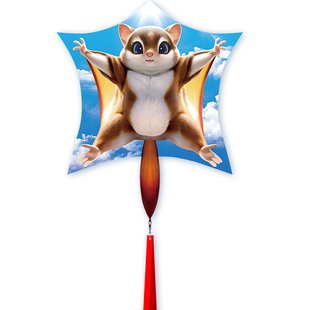 2026新款风筝网红卡通小飞鼠微风易飞手持线轮盘小儿童大人专用型