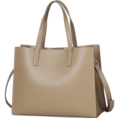 真皮托特包多隔层大容量