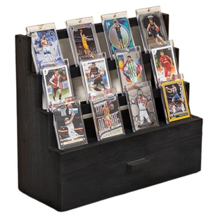 PTCG球星卡木质卡砖展示框PSA评级卡展示架收纳箱BGS评分卡收纳箱